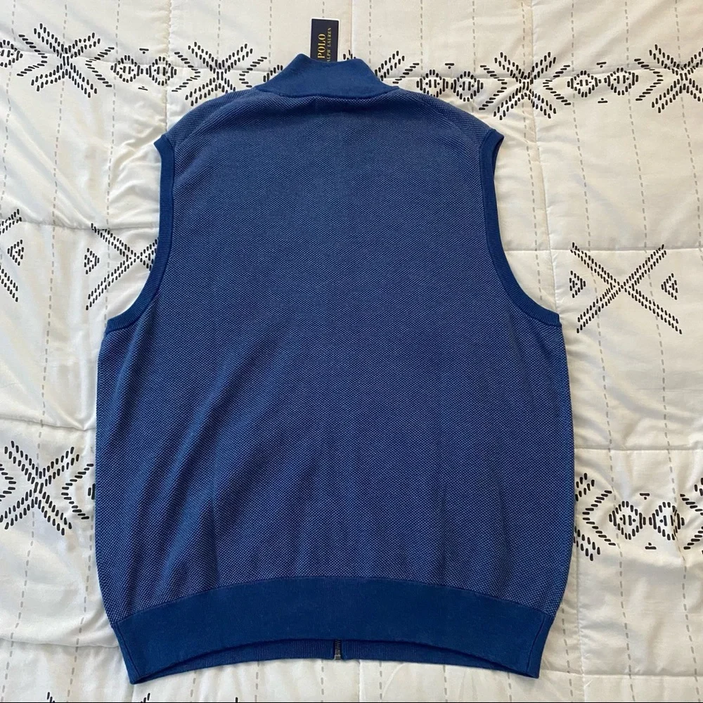Polo Ralph Lauren Full-Zip Sweater Vest |Blue | NEW with tags | Men’s 2XL XXL